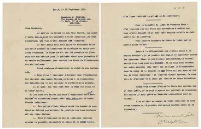 Lot #639 Henri Matisse Typed Letter Signed - Image 1