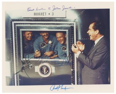 Lot #539 Apollo 11 and Richard Nixon Signed Photograph - Image 1
