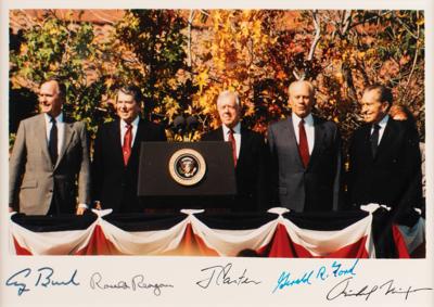 Lot #27 Five Presidents Signed Photograph