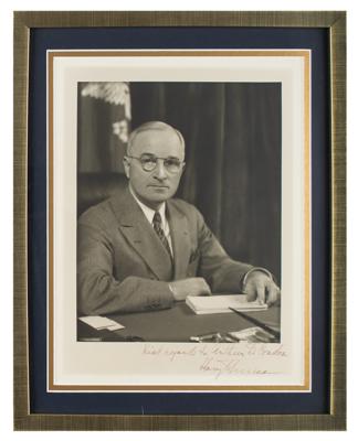 Lot #20 Harry S. Truman Signed Photograph - Image 2