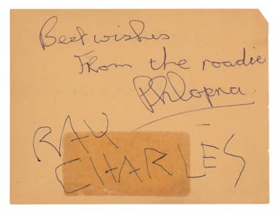 Lot #837 Ray Charles Signature