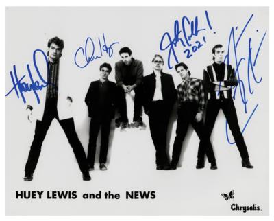 Lot #865 Huey Lewis and the News Signed Photograph - Image 1