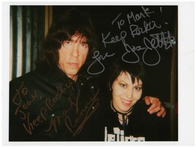 Lot #854 Joan Jett and Marky Ramone Signed Photograph - Image 1