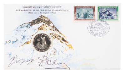 Lot #265 Edmund Hillary and Tenzing Norgay Signed Commemorative Cover
