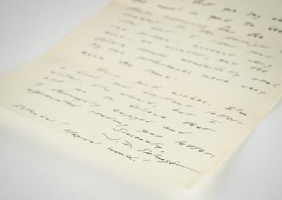 Lot #701 J. D. Salinger Autograph Letter Signed
