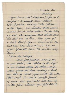 Lot #701 J. D. Salinger Autograph Letter Signed - Image 3