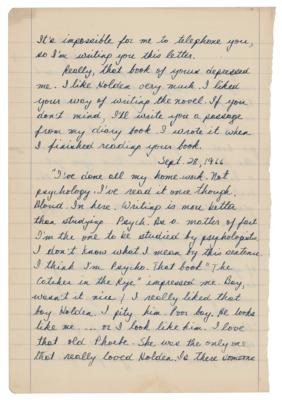 Lot #701 J. D. Salinger Autograph Letter Signed - Image 4