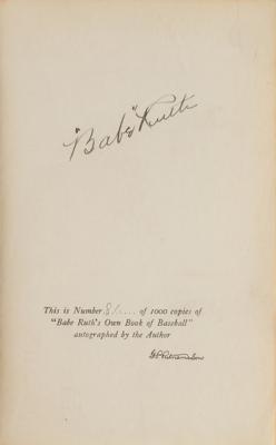 Lot #925 Babe Ruth Signed Book - Image 2