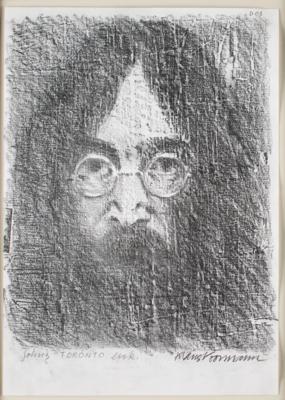 Lot #754 Beatles: Klaus Voormann Original Drawing of John Lennon - Image 2