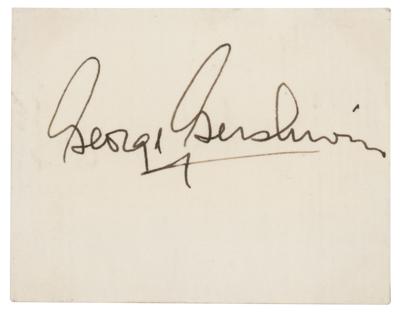 Lot #812 George Gershwin Signature