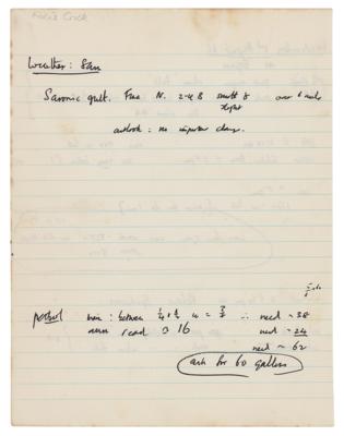 Lot #226 Francis Crick Handwritten Notes - Image 2