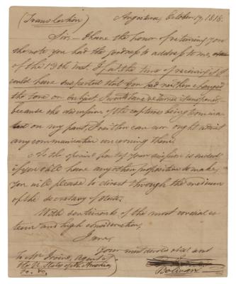 Lot #161 Simon Bolivar Letter Signed - Image 2