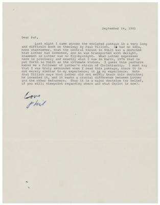 Lot #689 Philip K. Dick Typed Letter Signed
