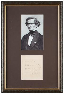 Lot #733 Hector Berlioz Autograph Note Signed - Image 1