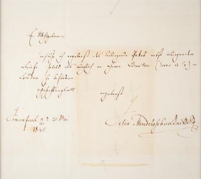 Lot #737 Felix Mendelssohn-Bartholdy Autograph Letter Signed - Image 2