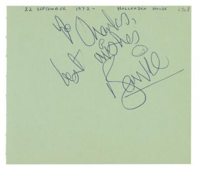 Lot #834 David Bowie Signature
