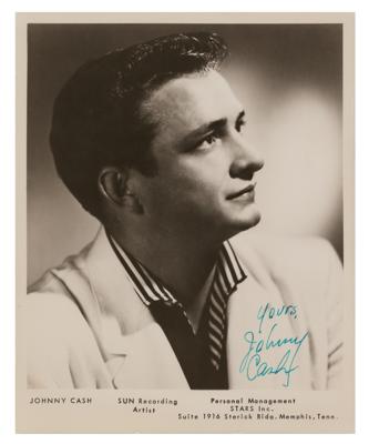 Lot #742 Johnny Cash Signed Photograph
