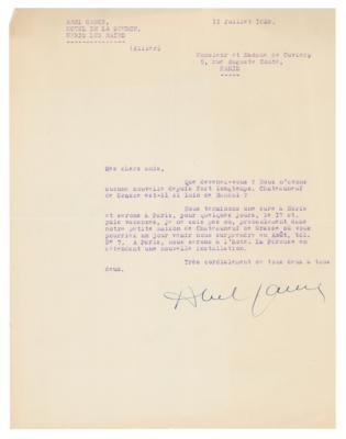 Lot #5077 Abel Gance Typed Letter Signed