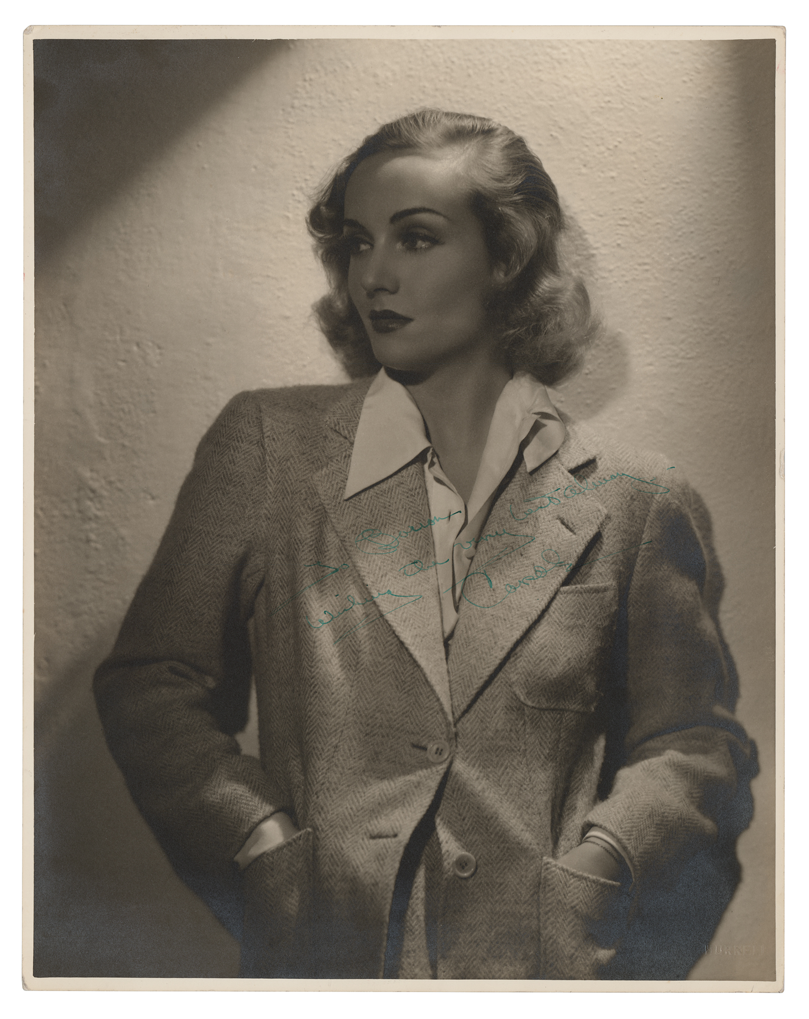 Lot #5029 Carole Lombard Signed Oversized Photograph