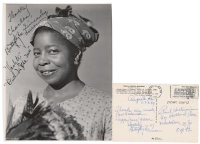 Lot #5311 Butterfly McQueen Signed Photograph and Postcard - Image 1