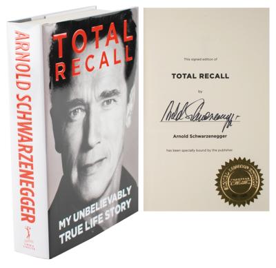 Lot #5526 Arnold Schwarzenegger Signed Book