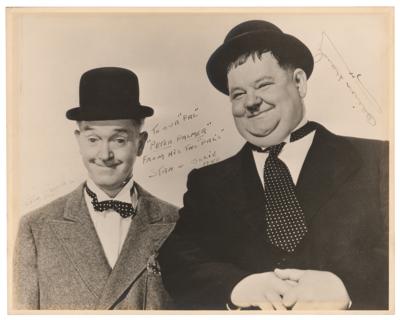 Lot #5442 Laurel and Hardy Signed Photograph