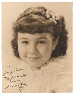 Lot #5426 Jane Withers Signed Photograph
