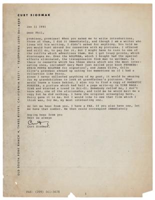 Lot #5471 Curt Siodmak Typed Letter Signed