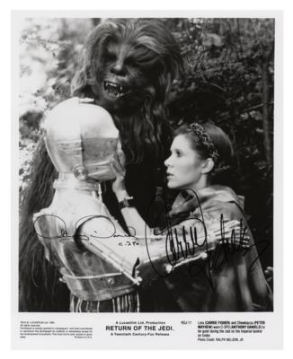Lot #5586 Star Wars: Fisher, Mayhew, and Daniels Signed Photograph
