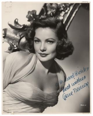 Lot #5399 Gene Tierney Signed Photograph