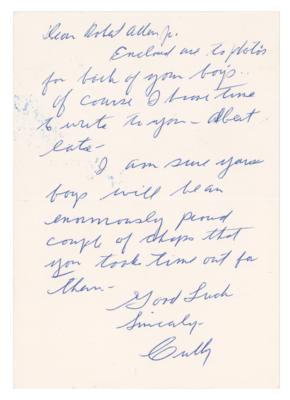Lot #5482 Cubby Broccoli Autograph Letter Signed - Image 1
