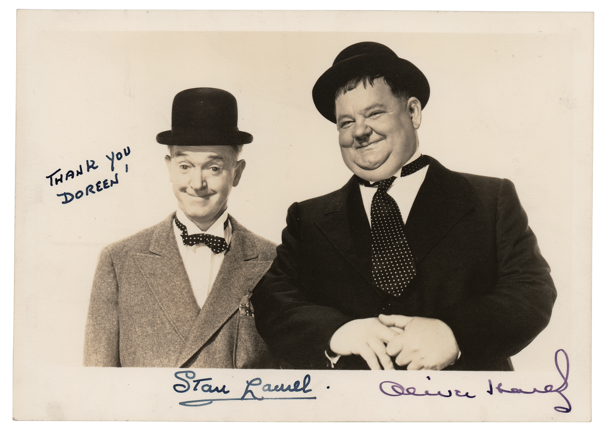 Lot #5441 Laurel and Hardy Signed Photograph