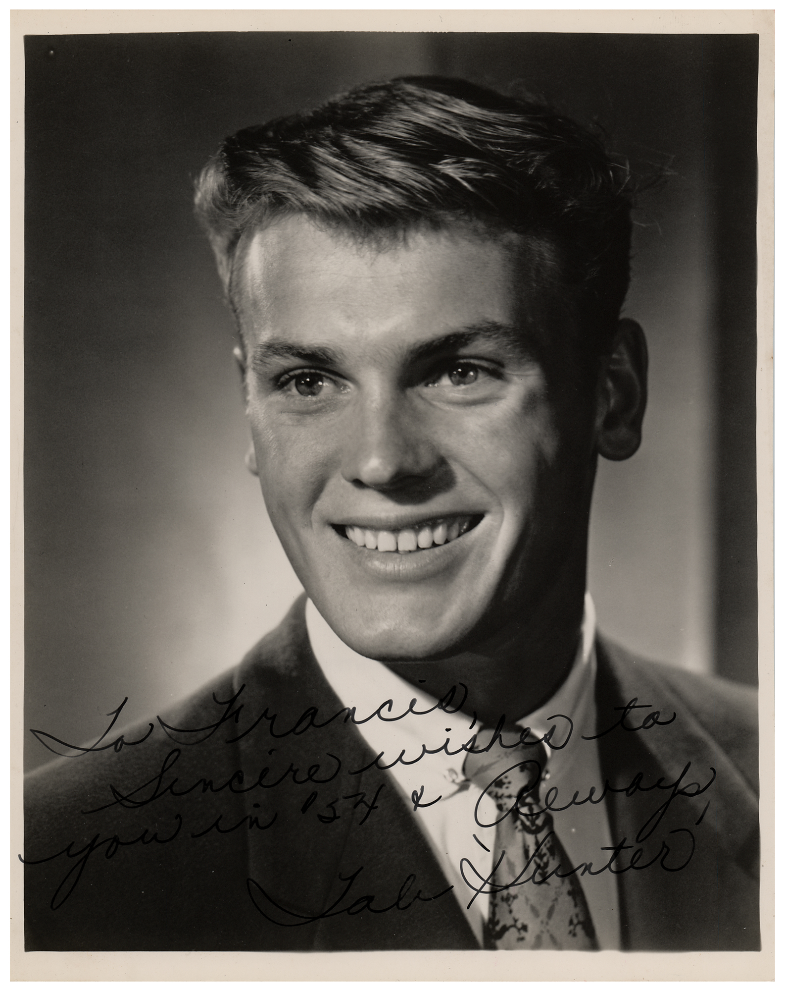Tab Hunter Signed Photograph | Sold for $125 | RR Auction