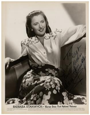 Lot #5384 Barbara Stanwyck Signed Photograph