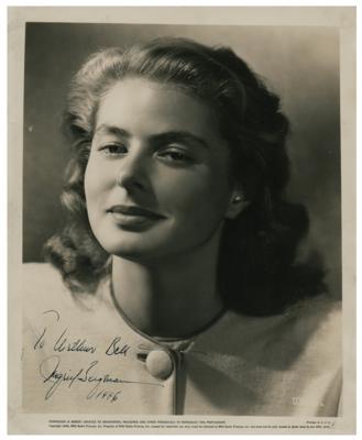 Lot #5040 Ingrid Bergman Signed Photograph