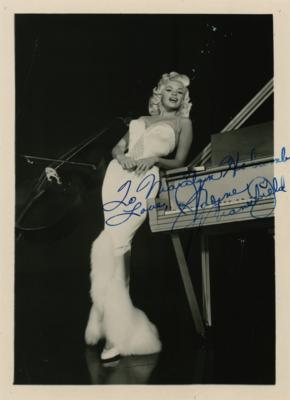Lot #5055 Jayne Mansfield Signed Photograph