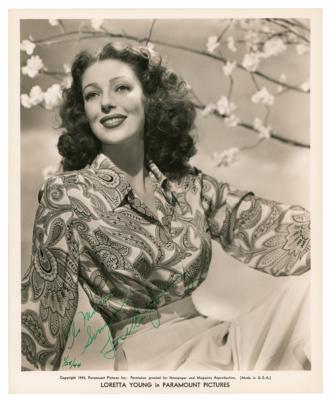 Lot #5438 Loretta Young Signed Photograph