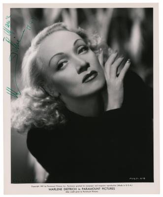 Lot #5208 Marlene Dietrich Signed Photograph