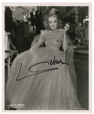Lot #5210 Marlene Dietrich Signed Photograph