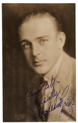 Lot #5353 Wallace Reid Signed Photograph