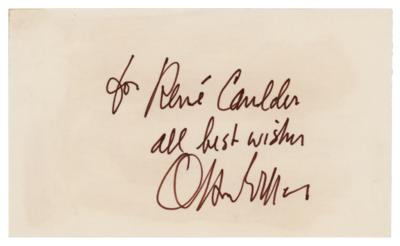 Lot #5418 Orson Welles Signature - Image 1