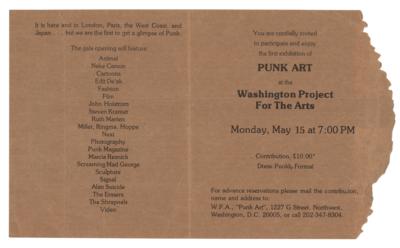 Lot #9001 Punk Art 'Paper Bag' 1978 Exhibition Invitation - Image 2