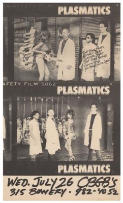 Lot #9003 Plasmatics 1978 CBGB Concert Poster