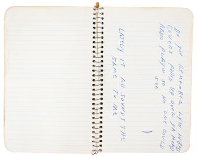 Lot #9015 Arturo Vega's 1978-1980 Loft Notebook with Handwritten Lyrics by Joey Ramone - Image 3