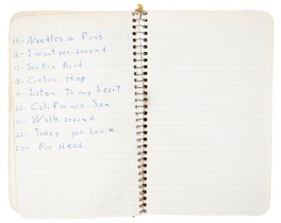 Lot #9015 Arturo Vega's 1978-1980 Loft Notebook with Handwritten Lyrics by Joey Ramone - Image 5