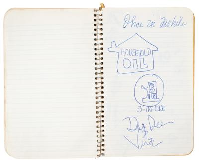 Lot #9015 Arturo Vega's 1978-1980 Loft Notebook with Handwritten Lyrics by Joey Ramone - Image 7