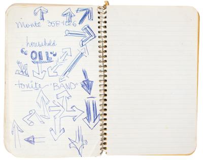 Lot #9015 Arturo Vega's 1978-1980 Loft Notebook with Handwritten Lyrics by Joey Ramone - Image 8