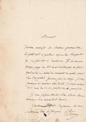Lot #257 Jean-Baptiste Dumas Autograph Letter Signed - Image 1