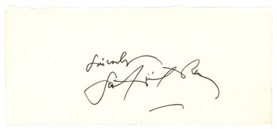 Lot #949 Satyajit Ray Signature - Image 1