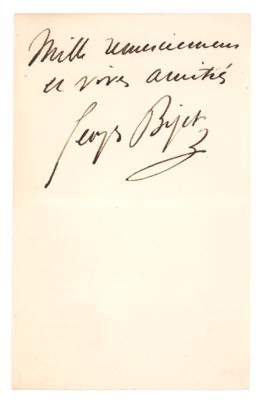 Lot #701 Georges Bizet Autograph Letter Signed - Image 2